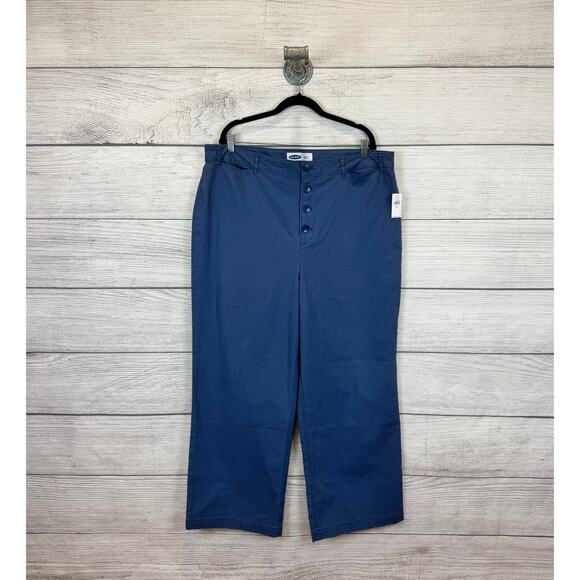 Old Navy Plus Size Blue Extra High Rise Wide Leg Pants Size 18W TALL - Picture 1 of 11